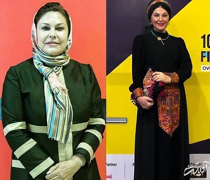 مهرانه مهین ترابی و لاله اسکندری  بازیگران زن با قد 173